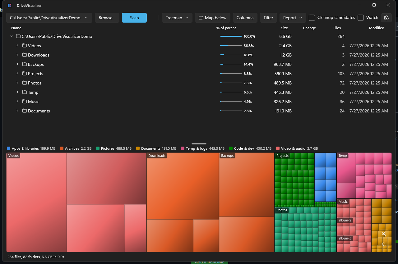 DriveVisualizer screenshot